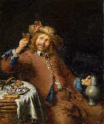 Pieter Cornelisz. van Slingelandt Breakfast of a Young Man oil painting